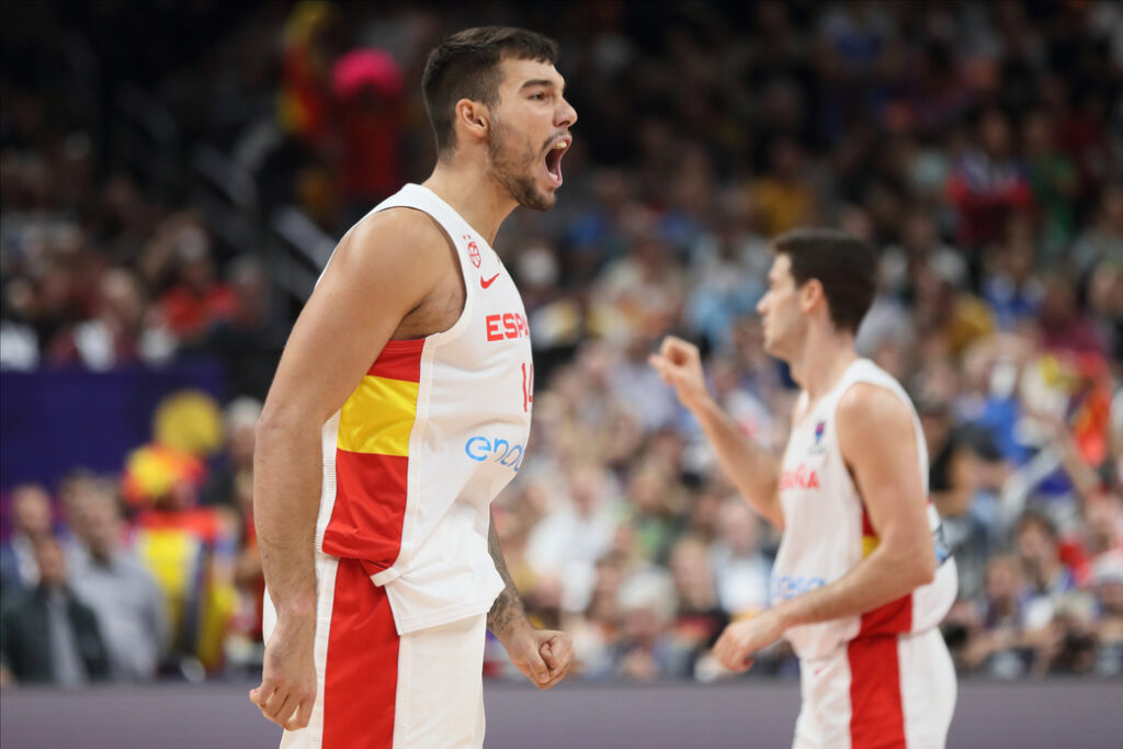 WILLY HERNANGOMEZ Vili Ernangomez kosarkas reprezentacije Spanije na utakmici finala zlatna medalja FIBA Evropskog prvenstva protiv Francuske u Mercedes Benc areni, Berlin 18.09.2022. godine Foto: Marko Metlas Kosarka, Francuska, FIBA Evropsko prvenstvo, Spanija