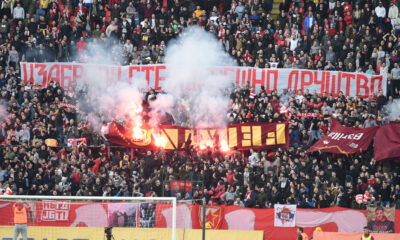 DELIJE, navijaci fudbalera Crvene zvezde, na prvenstvenoj utakmici protiv Cukarickog, na stadionu Rajko Mitic. Beograd, 18.02.2023. foto: Nebojsa Parausic Fudbal, Crvena zvezda, Cukaricki