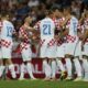 Croatia players celebrate after Croatia's Andrej Kramaric scored his side's fourth goal during the Euro 2024 group D qualifying soccer match between Croatia and Latvia at Rujevica stadium in Rijeka, Croatia, Friday, Sept. 8, 2023.