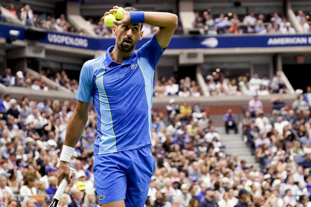 Novak Đoković tokom finala US opena 2023. protiv Danila Medvedeva