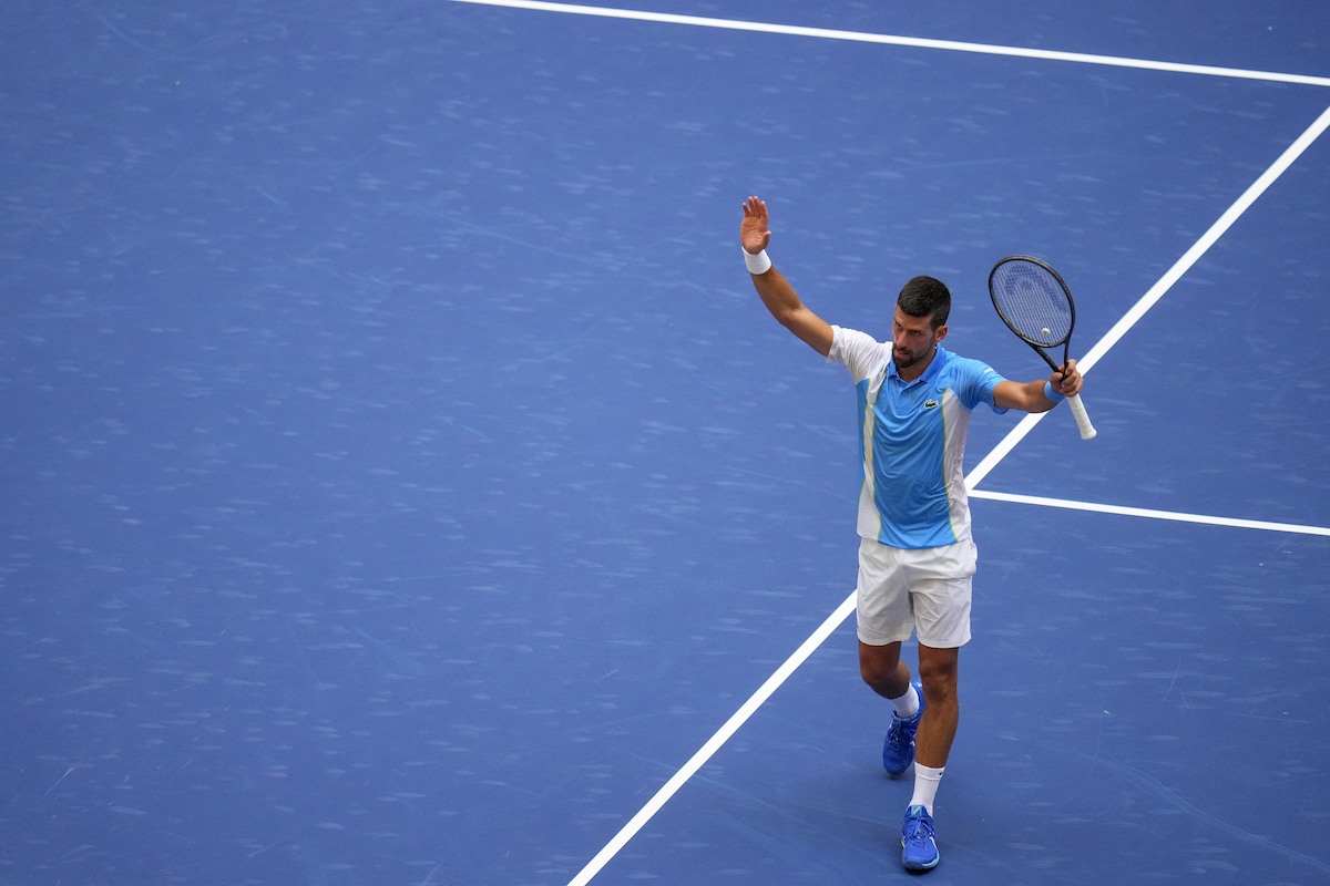Novak Đoković posle plasmana u 47. grand slem polofinale US open 2023.