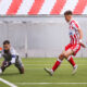 VELJKO VUKOJEVIC, mladi fudbaler Crvene zvede, na utakmici UEFA Lige mladih protiv Jang Bojsa, i golman ARDIAN BAJRAMI, na stadionu TC stadion na Vozdovcu. Beograd, 04.10.2023. Foto: MN Press / ss Fudbal, Crvena zvezda, Young Boys