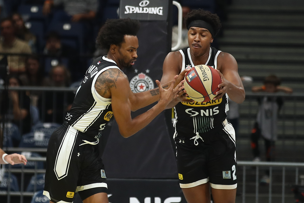 kosarkas Partizana na utakmici ABA lige protiv Cibone u hali Beogradska Stark Arena, Beograd 12.10.2023. godine Foto: Ivica Veselinov / MN PRESS KOSARKA, BASKETBALL, ABA LIGA, ABA LEAGUE, PARTIZAN, CIBONA