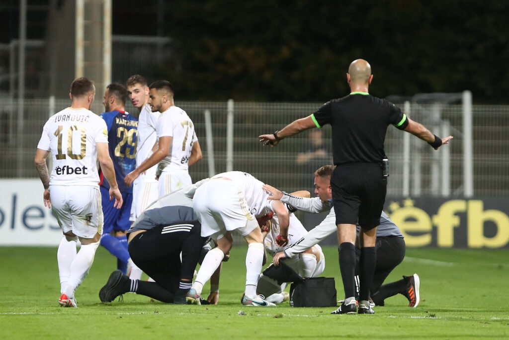 fudbaler Cukarickog na utakmici Mocart Superlige protiv Vojvodine na stadionu Cukarickog, Beograd 29.10.2023. godine Foto: Ivica Veselinov / MN PRESS FUDBAL, FOOTBALL, MOZZART SUPERLIGA, PRVENSTVO SRBIJE, NATIONAL CHAMPIONSHIP, FK CUKARICKI, FK VOJVODINA