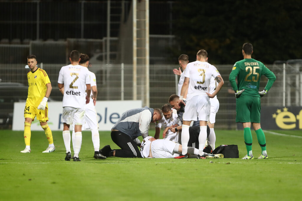 fudbaler Cukarickog na utakmici Mocart Superlige protiv Vojvodine na stadionu Cukarickog, Beograd 29.10.2023. godine Foto: Ivica Veselinov / MN PRESS FUDBAL, FOOTBALL, MOZZART SUPERLIGA, PRVENSTVO SRBIJE, NATIONAL CHAMPIONSHIP, FK CUKARICKI, FK VOJVODINA