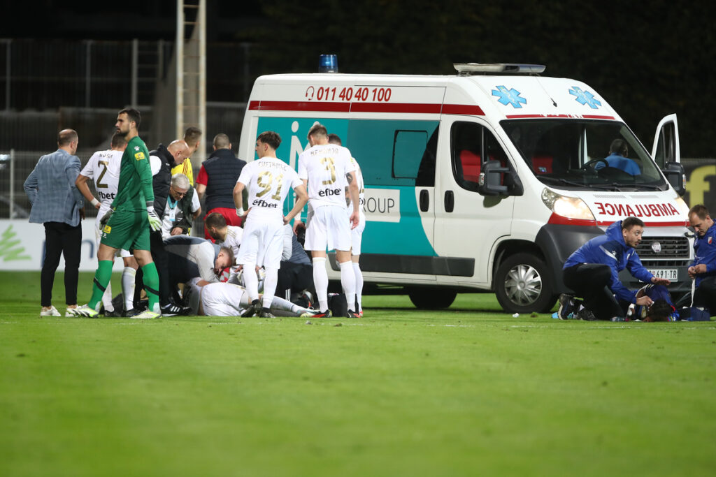 fudbaler Cukarickog na utakmici Mocart Superlige protiv Vojvodine na stadionu Cukarickog, Beograd 29.10.2023. godine Foto: Ivica Veselinov / MN PRESS FUDBAL, FOOTBALL, MOZZART SUPERLIGA, PRVENSTVO SRBIJE, NATIONAL CHAMPIONSHIP, FK CUKARICKI, FK VOJVODINA