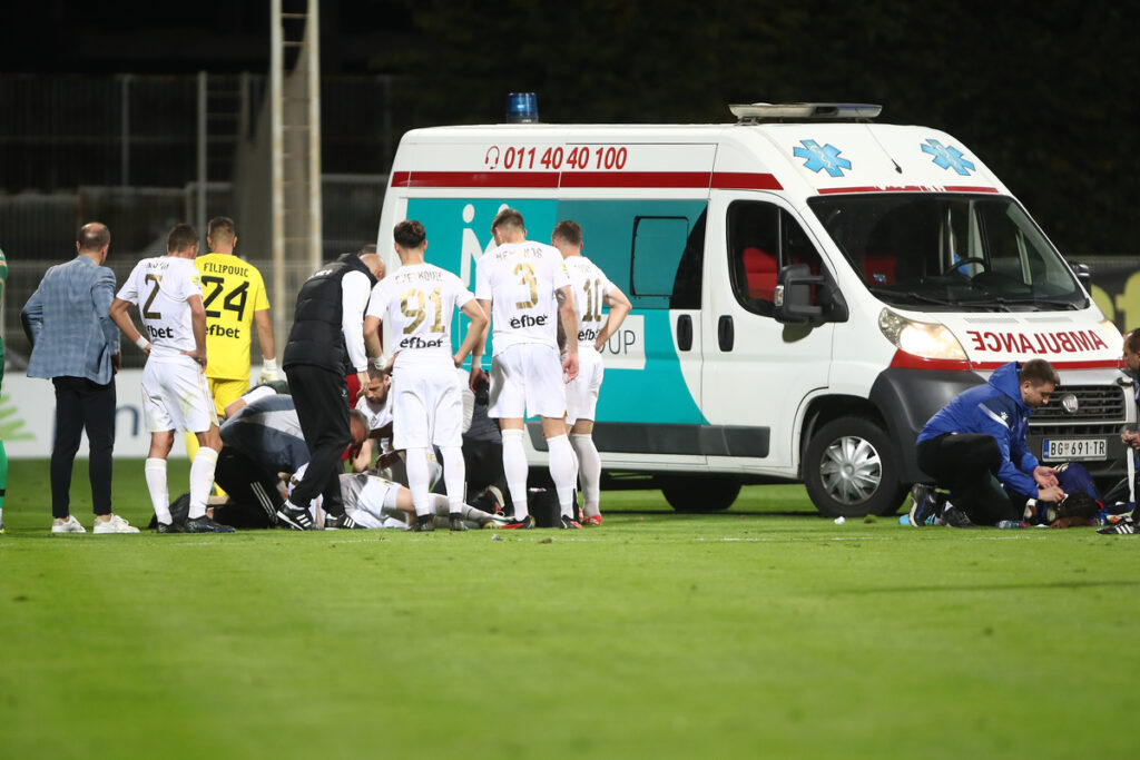 fudbaler Cukarickog na utakmici Mocart Superlige protiv Vojvodine na stadionu Cukarickog, Beograd 29.10.2023. godine Foto: Ivica Veselinov / MN PRESS FUDBAL, FOOTBALL, MOZZART SUPERLIGA, PRVENSTVO SRBIJE, NATIONAL CHAMPIONSHIP, FK CUKARICKI, FK VOJVODINA