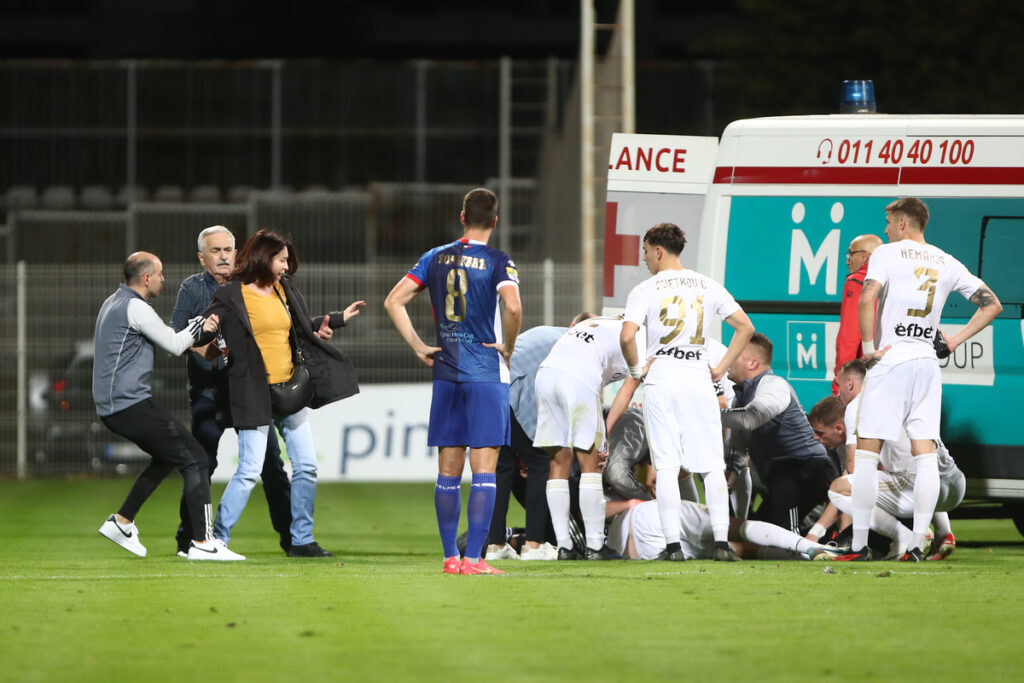 fudbaler Cukarickog na utakmici Mocart Superlige protiv Vojvodine na stadionu Cukarickog, Beograd 29.10.2023. godine Foto: Ivica Veselinov / MN PRESS FUDBAL, FOOTBALL, MOZZART SUPERLIGA, PRVENSTVO SRBIJE, NATIONAL CHAMPIONSHIP, FK CUKARICKI, FK VOJVODINA