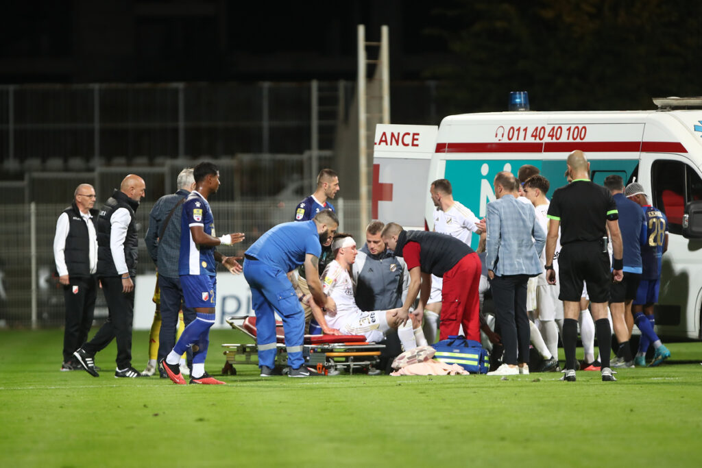 fudbaler Cukarickog na utakmici Mocart Superlige protiv Vojvodine na stadionu Cukarickog, Beograd 29.10.2023. godine Foto: Ivica Veselinov / MN PRESS FUDBAL, FOOTBALL, MOZZART SUPERLIGA, PRVENSTVO SRBIJE, NATIONAL CHAMPIONSHIP, FK CUKARICKI, FK VOJVODINA