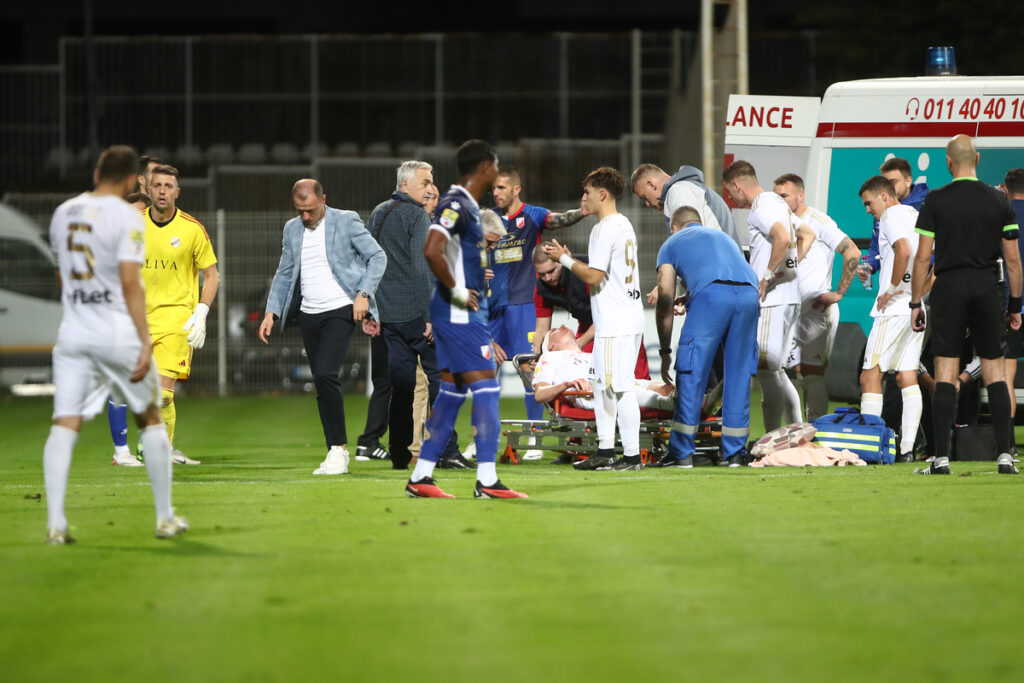 fudbaler Cukarickog na utakmici Mocart Superlige protiv Vojvodine na stadionu Cukarickog, Beograd 29.10.2023. godine Foto: Ivica Veselinov / MN PRESS FUDBAL, FOOTBALL, MOZZART SUPERLIGA, PRVENSTVO SRBIJE, NATIONAL CHAMPIONSHIP, FK CUKARICKI, FK VOJVODINA