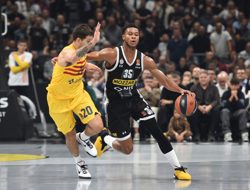 , basketball player of Partizan, during the Euroleague match against Barcelona, at Belgrade Stark Arena Belgrade, 17.10.2023. photo: Nebojsa Parausic / MN Press BASKETBALL, EUROLEAGUE, PARTIZAN, BARCELONA