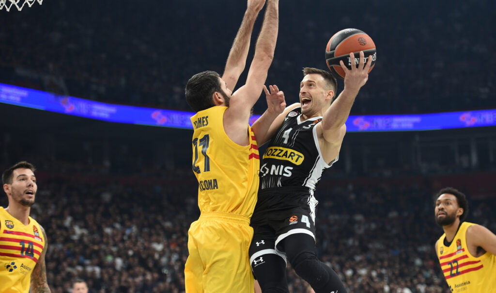 , basketball player of Partizan, during the Euroleague match against Barcelona, at Belgrade Stark Arena Belgrade, 17.10.2023. photo: Nebojsa Parausic / MN Press BASKETBALL, EUROLEAGUE, PARTIZAN, BARCELONA