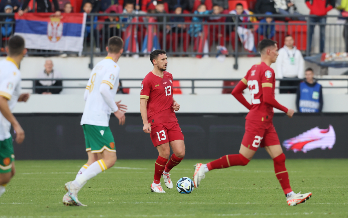 SERBIA vs BULGARIA Leskovac, 19.11.2023. foto: Marko Metlas Fudbal, Srbija, Bugarska