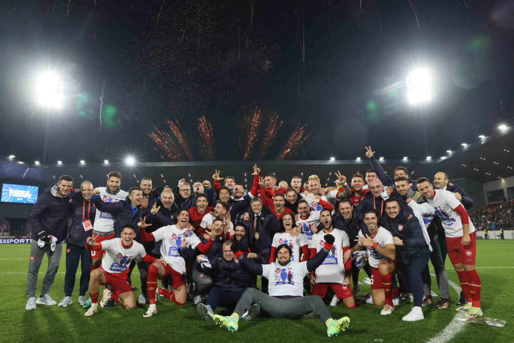 SERBIA vs BULGARIA Leskovac, 19.11.2023. foto: Marko Metlas Fudbal, Srbija, Bugarska, Radost