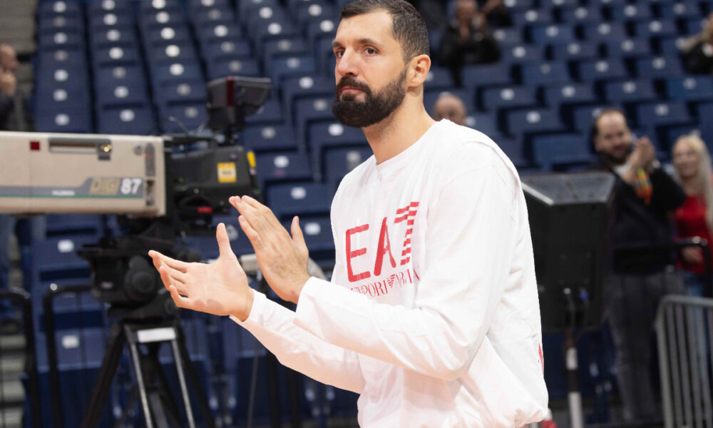 kosarkas Crvene zvezde na utakmici Evrolige protiv Emporio Armani Milano u hali Stark Beogradska arena, Beograd 24.11.2023. godine Foto: Marko Metlas Kosarka, Crvena zvezda, Evroliga, Emporio Armani Milano