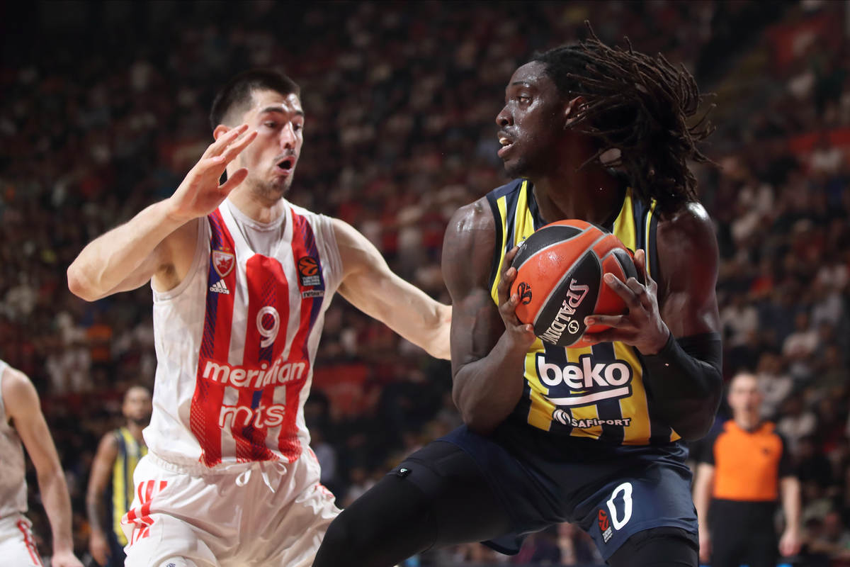 JOHNATHAN MOTLEY Dzonatan Motli kosarkas Fenerbachea Istanbul na utakmici Evrolige protiv Crvene zvezde u hali Aleksandar Nikolic Pionir, Beograd 13.04.2023. godine Foto: Marko Metlas Kosarka, Crvena zvezda, Evroliga, Fenerbahce Istanbul