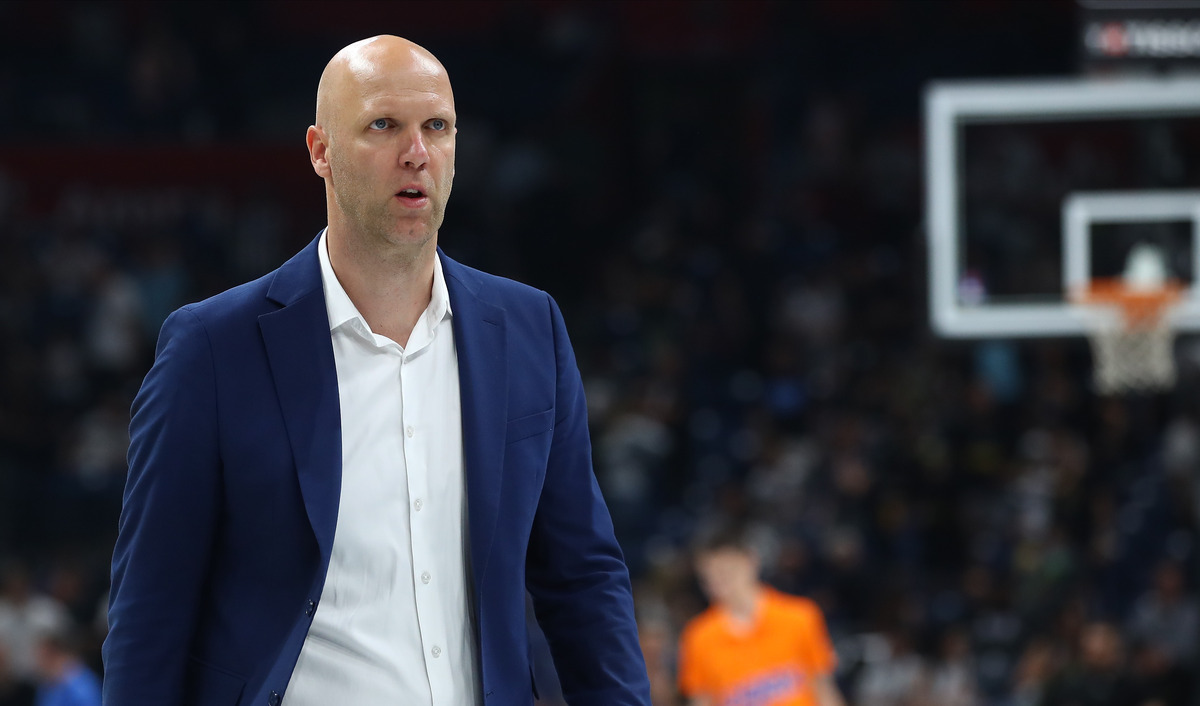 ANDREJ ZAKELJ trener kosarkasa Studentskog centra Podgorica na utakmici Jadranske ABA lige protiv Partizana u hali Stark Beogradska arena, Beograd 22.05.2023. godine Foto: MN PRESS Kosarka, Partizan, Jadranska ABA liga, Studentski centar Podgorica