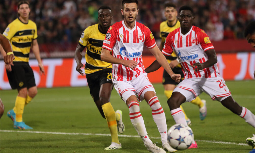 MIRKO IVANIC fudbaler Crvene zvezde na utakmici UEFA Lige Sampiona protiv Jang Bojs Bern na stadionu Rajko Mitic, Beograd 04.10.2023. godine Foto: Marko Metlas Fudbal, Crvena zvezda, UEFA Liga Sampiona , Jang Bojs Bern