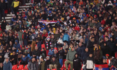 NAVIJACI fudbalera reprezentacije Srbije na utakmici kvalifikacija za UEFA Evropsko prvenstvo 2024 godine protiv Crne Gore na stadionu Rajka Mitica, Beograd 17.10.2023. godine Foto: Marko Metlas Fudbal, Reprezentacija, Srbija, Crna Gora, UEFA Evropsko prvenstvo, EURO 2024