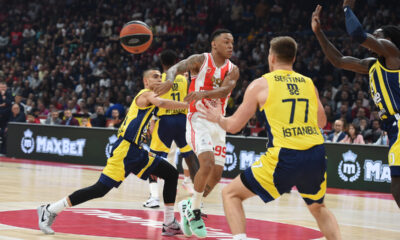 , kosarkas Crvene zvezde, na utakmici Evrolige protiv Fenerbahcea, u Beogradskoj Stark areni. Beograd, 14.11.2023. Foto: Nebojsa Parausic / MN Press Kosarka, Euroleague, Crvena zvezda, Fenerbahce