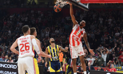 , kosarkas Crvene zvezde, na utakmici Evrolige protiv Fenerbahcea, u Beogradskoj Stark areni. Beograd, 14.11.2023. Foto: Nebojsa Parausic / MN Press Kosarka, Euroleague, Crvena zvezda, Fenerbahce