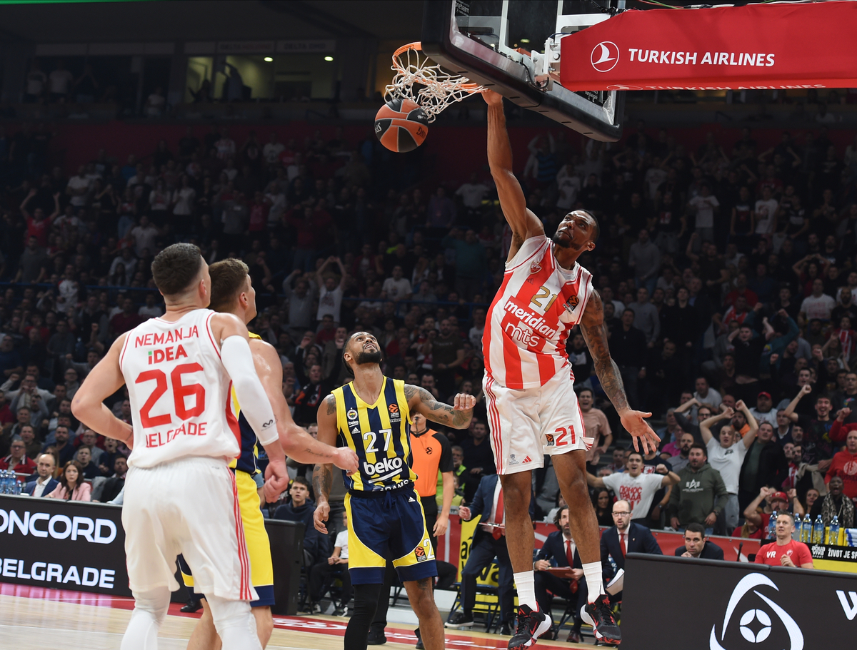 , kosarkas Crvene zvezde, na utakmici Evrolige protiv Fenerbahcea, u Beogradskoj Stark areni. Beograd, 14.11.2023. Foto: Nebojsa Parausic / MN Press Kosarka, Euroleague, Crvena zvezda, Fenerbahce