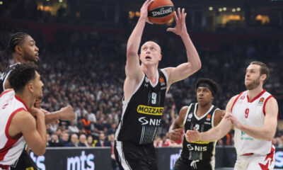 kosarkas Partizana na utakmici Evrolige protiv Olimpija Armani Milano u hali Stark Beogradska arena, Beograd 07.12.2023. godine Foto: Marko Metlas Kosarka, Partizan, Evroliga, Olimpija Armani Milano