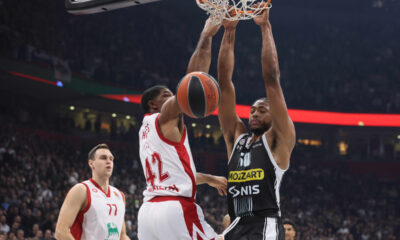 kosarkas Partizana na utakmici Evrolige protiv Olimpija Armani Milano u hali Stark Beogradska arena, Beograd 07.12.2023. godine Foto: Marko Metlas Kosarka, Partizan, Evroliga, Olimpija Armani Milano