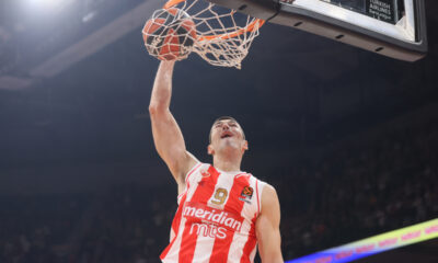 Luka Mitrović kosarkas Crvene zvezde na utakmici Evrolige protiv Albe Berlin u hali Stark Beogradska arena, Beograd 14.12.2023. godine Foto: Marko Metlas Kosarka, Crvena zvezda, Evroliga, Alba Berlin