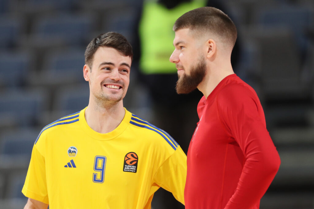 Rokas Gedraitis kosarkas Crvene zvezde na utakmici Evrolige protiv Albe Berlin u hali Stark Beogradska arena, Beograd 14.12.2023. godine Foto: Marko Metlas Kosarka, Crvena zvezda, Evroliga, Alba Berlin