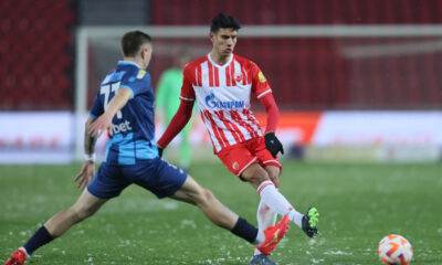 Marko Stamenić, fudbaler Crvene zvezde na utakmici Kupa Srbije protiv Radnickog na stadionu Rajko Mitic. Beograd, 06.12.2023. Foto: Marko Metlas Fudbal, Kup Srbije, Crvena zvezda, Radnicki
