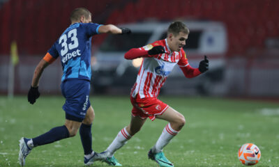 Vladimir Lučić, fudbaler Crvene zvezde na utakmici Kupa Srbije protiv Radnickog na stadionu Rajko Mitic. Beograd, 06.12.2023. Foto: Marko Metlas Fudbal, Kup Srbije, Crvena zvezda, Radnicki