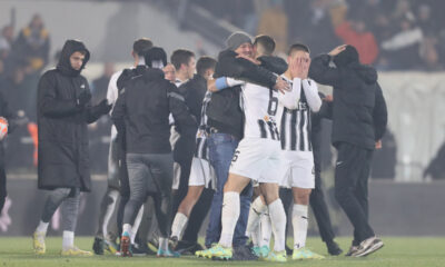 Mateja Stjepanović, fudbaler Partizana, na prvenstvenoj utakmici protiv Crvene zvezde, na stadionu JNA. Beograd, 20.12.2023. foto: Marko Metlas Fudbal, 171. derbi, Partizan, Crvena zvezda,