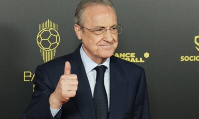 FILE - Real Madrid president Florentino Perez poses for a picture prior the 66th Ballon d'Or ceremony at Theatre du Chatelet in Paris, France, Monday, Oct. 17, 2022. The European Union’s top court has ruled UEFA and FIFA acted contrary to EU competition law by blocking plans for the breakaway Super League. The case was heard last year at the Court of Justice after Super League failed at launch in April 2021. UEFA President Aleksander Ceferin called the club leaders “snakes” and “liars.” (AP Photo/Francois Mori, File)