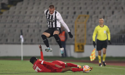 Nikola Antić fudbaler Partizana na utakmici Mocart Superlige protiv Radnickog iz Kragujevca na stadionu Partizana, Beograd 16.12.2023. godine Foto: Ivica Veselinov / MN PRESS FUDBAL, FOOTBALL, MOZZART SUPERLIGA, PRVENSTVO SRBIJE, NATIONAL CHAMPIONSHIP, PARTIZAN, FK RADNICKI KRAGUJEVAC