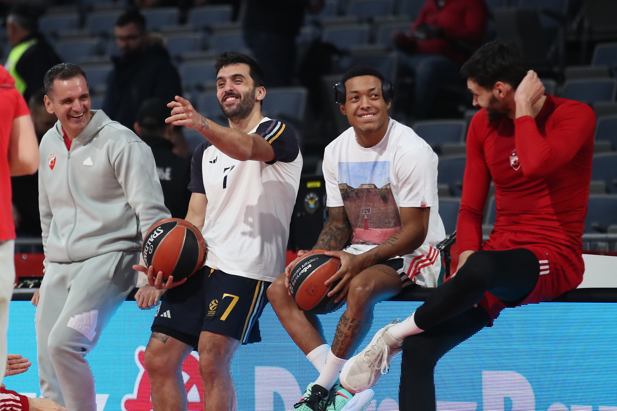 Jago dos Santos kosarkas Crvene Zvezde na utakmici Evrolige protiv Real Madrida u hali Beogradska Stark Arena, Beograd 19.12.2023. godine Foto: Ivica Veselinov / MN PRESS KOSARKA, BASKETBALL, EVROLIGA, EUROLEAGUE, CRVENA ZVEZDA, REAL MADRID