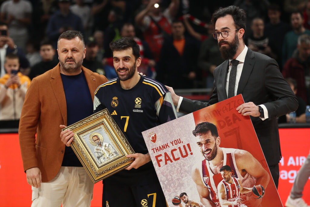 Fakundo Kampaco kosarkas Crvene Zvezde na utakmici Evrolige protiv Real Madrida u hali Beogradska Stark Arena, Beograd 19.12.2023. godine Foto: Ivica Veselinov / MN PRESS KOSARKA, BASKETBALL, EVROLIGA, EUROLEAGUE, CRVENA ZVEZDA, REAL MADRID