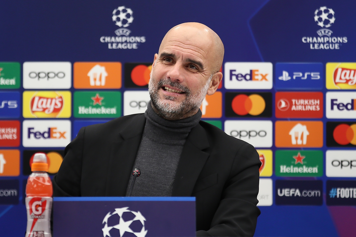 JOSEP PEP GUARDIOLA Zozep Pep Gvardiola trener fudbalera Mancester Sitija na konferenciji pred utakmicu UEFA Lige Sampiona protiv Crvene Zvezde na stadionu Rajko Mitic, Beograd 12.12.2023. godine Foto: Ivica Veselinov / MN PRESS FUDBAL, FOOTBALL, UEFA CHAMPIONS LEAGUE, LIGA SAMPIONA, CRVENA ZVEZDA, RED STAR, MANCHESTER CITY