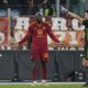 Roma's Romelu Lukaku reacts after receiving a red card by a referee during the Series A soccer match between Roma and Fiorentina at the Rome's Olympic stadium, Sunday, Dec. 10, 2023. (AP Photo/Gregorio Borgia)