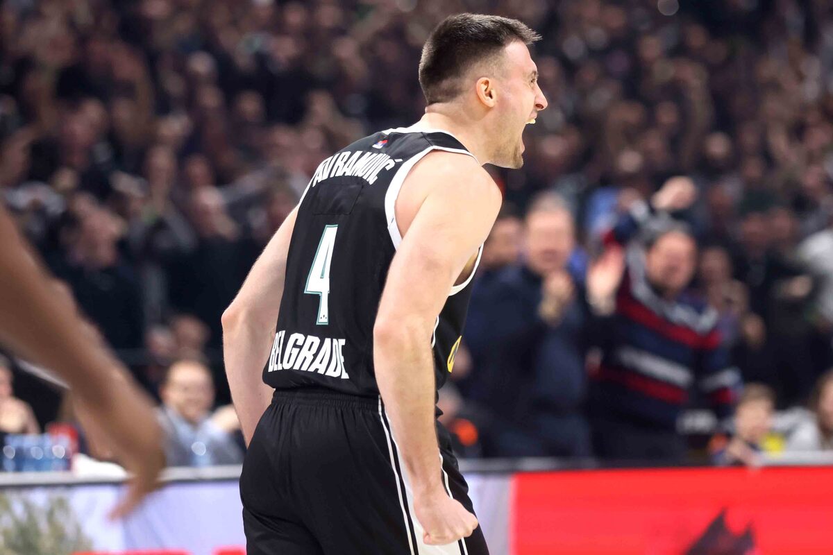 kosarkas Partizana na utakmici Evrolige protiv Zalgirisa u hali Stark Arena, Beograd 26.01.2024. Foto: Marko Metlas Kosarka, Partizan, Evroliga, Zalgiris