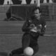 FAHRUDIN OMEROVIC, golman Partizana, na utakmici protiv Proletera. Zrenjanin, 19.04.1992. godine. Foto: Nebojsa Parausic Fudbal, Partizan, Proleter
