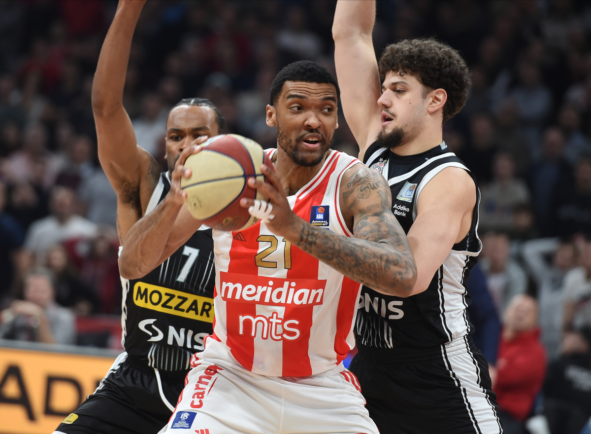 CRVENA ZVEZDA vs PARTIZAN Beograd, 28.01.2024. foto: Nebojsa Parausic Kosarka, ABA League, Crvena zvezda, Partizan
