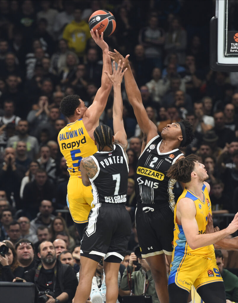 , kosarkas Partizana, na utakmici Evrolige protiv Makabija, u Beogradskoj Stark areni. Beograd, 12.01.2024. foto: Nebojsa Parausic / MN press Kosarka, Euroleague, Partizan, Makabi