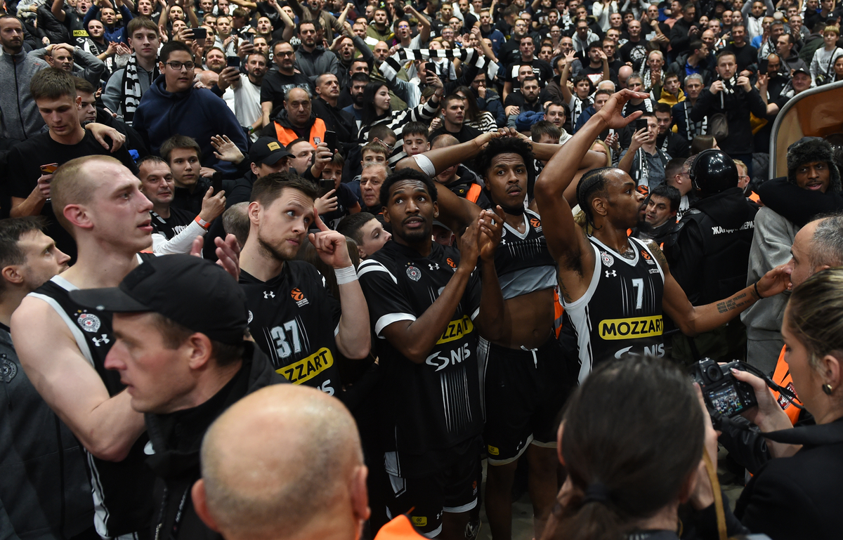 , kosarkas Partizana, na utakmici Evrolige protiv Makabija, u Beogradskoj Stark areni. Beograd, 12.01.2024. foto: Nebojsa Parausic / MN press Kosarka, Euroleague, Partizan, Makabi