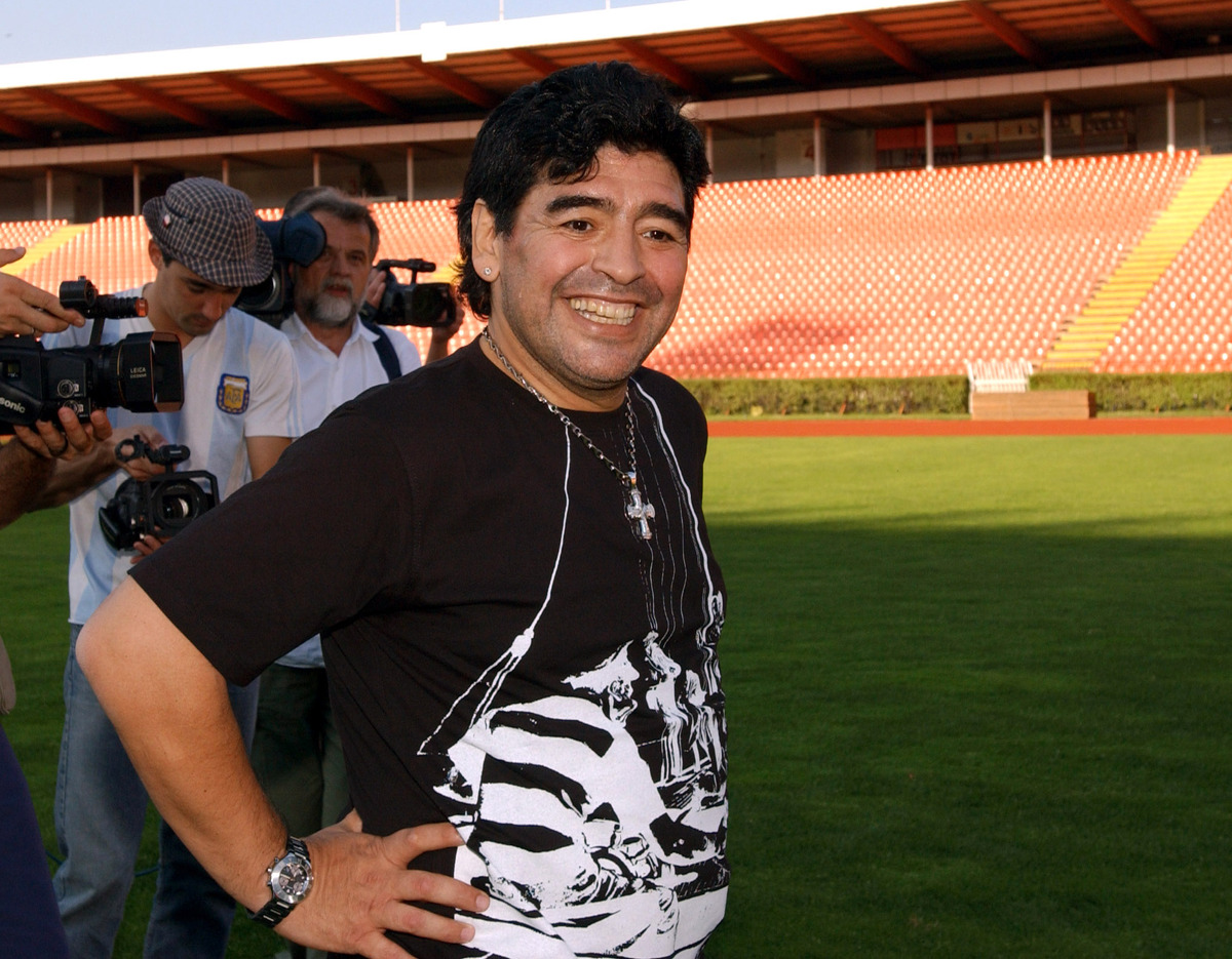 FUDBAL - Diego Armando Maradona, bivsi fudbaler Argentine, na snimanju dokumentarnog filma o njemu u reziji Emira Kusturice.Beograd, 14.06.2005. snimio:N.Parausic ®
