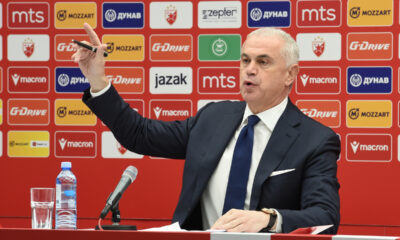 ZVEZDAN TERZIC, direktor fudbalera Crvene zvezde, objavljuje smenu trenera na press konferenciji na stadionu Rajko Mitic. Beograd, 21.12.2023. foto: Nebojsa Parausic Fudbal, Crvena zvezda,