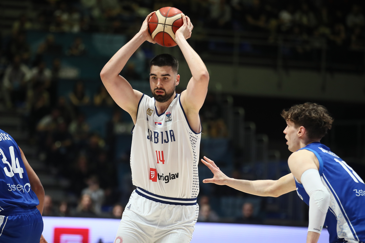 DUSAN RISTIC kosarkas Srbije na utakmici kvalifikacija za Evropsko Prvenstvo protiv Finske u hali Aleksandar Nikolic, Beograd 23.02.2024. godine Foto: Ivica Veselinov / MN PRESS KOSARKA, BASKETBALL, KVALIFIKACIJE, SRBIJA, FINSKA, FINLAND, SERBIA