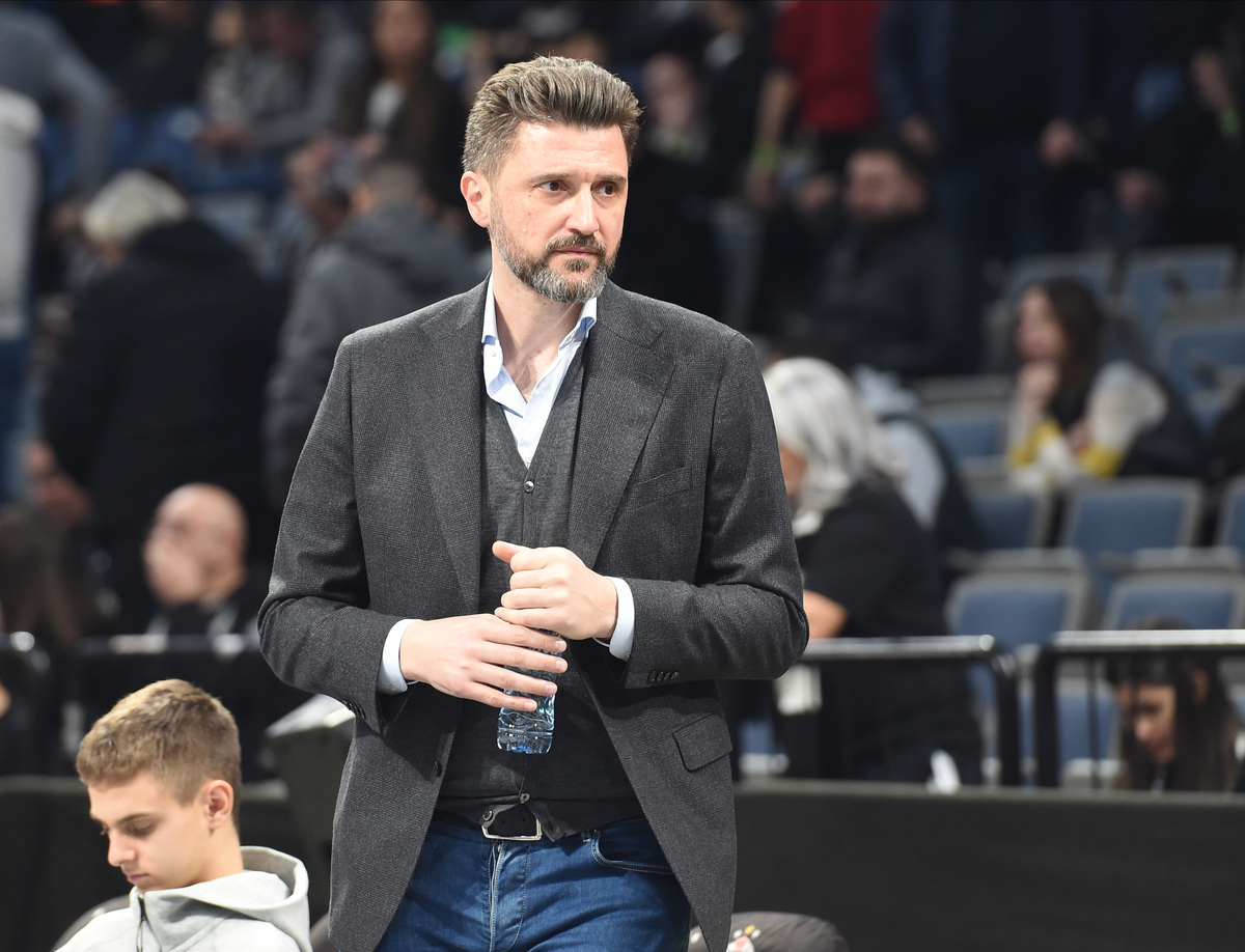 MARKO PESIC, basketball player of Bayern, at the Euroleague match against Partizan Belgrade, at Belgrade Stark Arena. Belgrade, 08.02.2024. photo: Nebojsa Parausic / MN Press BASKETBALL, EUROLEAGUE, PARTIZAN, BAYERN MUNICH