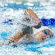 Anja Crevar of Serbia competes in the women's 400-meter individual medley heat at the World Aquatics Championships in Doha, Qatar, Sunday, Feb. 18, 2024. (AP Photo/Hassan Ammar)