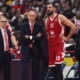 MILAN TOMIC pomocni trener i NIKOLA MIROTIC, ETTORE MESSINA Etore Mesina trener kosarkasa Emporio Armani Olimpija Milano na utakmici Evrolige protiv Crvene zvezde u hali Stark Beogradska arena, Beograd 24.11.2023. godine Foto: Marko Metlas Kosarka, Crvena zvezda, Evroliga, Emporio Armani Milano